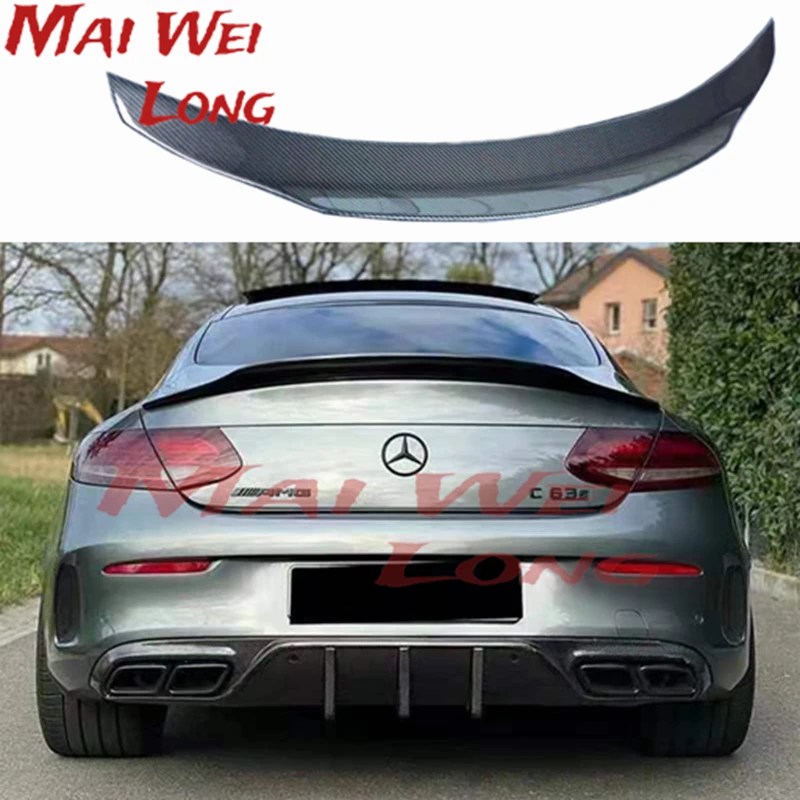 

2doors For 2014 - 2020 Mercedes W205 C205 C-class C250 C300 C350 ABS Gloss Black Color Rear Boot Trunk Wing Rear Roof Spoiler