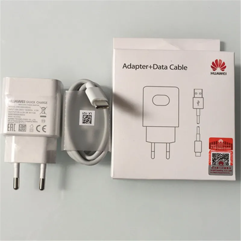 Оригинальное быстрое зарядное устройство Huawei 18 Вт ЕС USB адаптер для быстрой