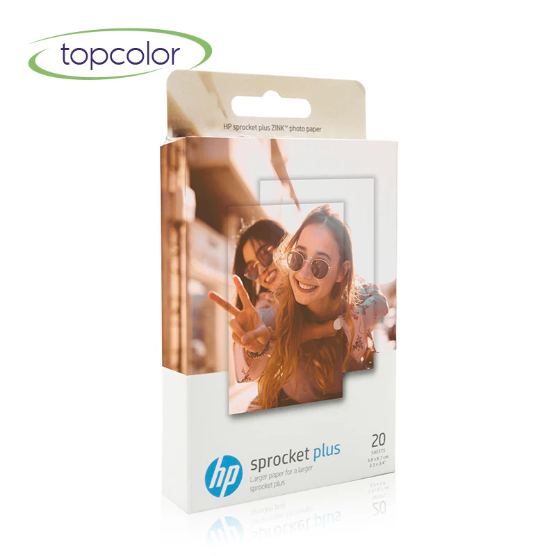 Фотобумага Topcolor для HP Sprocket Plus фотопринтер 20 листов 5 8x8 7 см клейкая фотобумага s ZINK