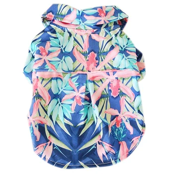

Summer Cooling Puppy Cat Vest For Small Dogs Beach Vest Short Sleeve Pet Clothes Dog Top Floral T Shirt Hawaiian Tops-ABUX