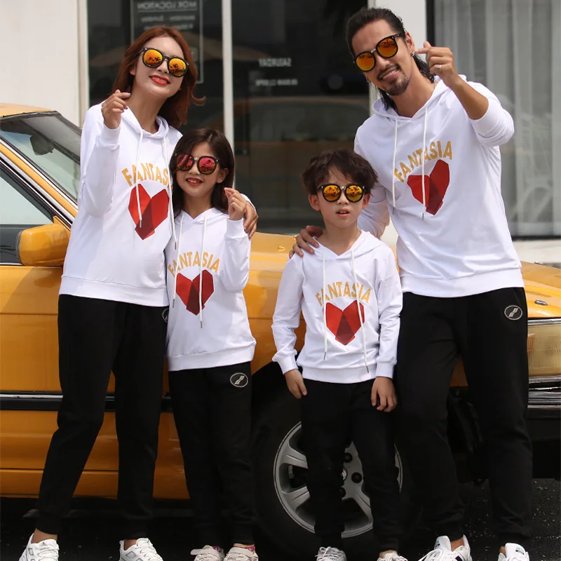 Family Clothing Outfits Women Autumn Spring Set Pants Hoodies Children