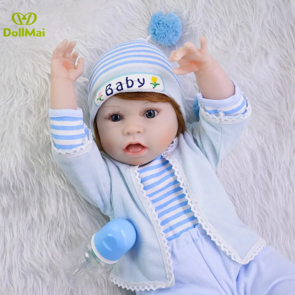 Полный Силиконовый reborn куклы Малыши-мальчики 2" 57 см дизайн bebes reborn menino bonecas дети подарок reborn игрушки куклы