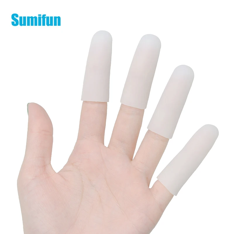 4Pcs 1*5cm White Silicone Gel Tube Finger Little Toe Protector Corn Blister Protect Separators Hand Foot Care Tool D2312 | Красота и