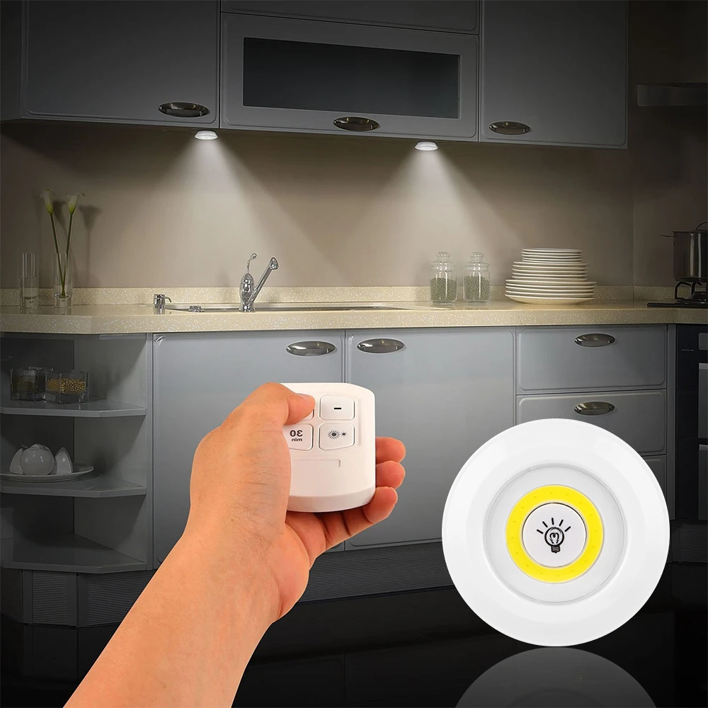 Led Cabinet Light With Remote Control Battery Operated Dimmable Led Closets Lights For Wardrobe Night Lamp Under Cabinet Lights Aliexpress