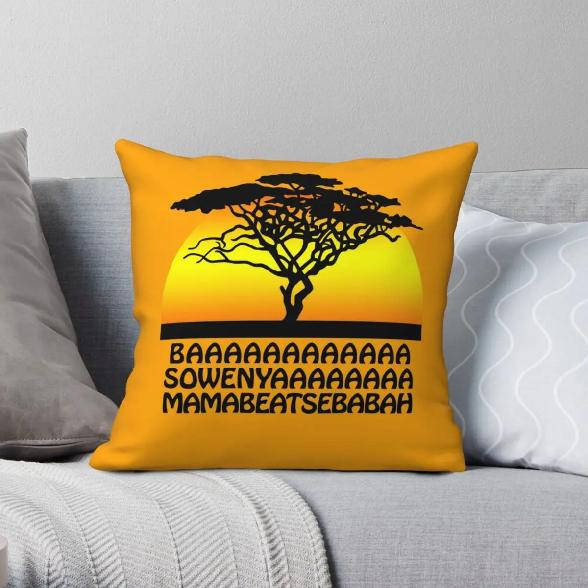 

Lion King Ba Sowenya Pillowcase Polyester Linen Velvet Printed Zip Decor Pillow Case Sofa Cushion Cover