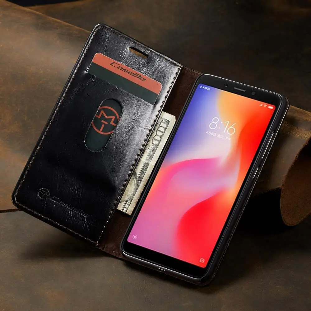 Флип-чехол для xiaomi redmi 6 Магнитный кошелек кожаный чехол redmi 6 Pro 6A note 3 6 Pro mi8 mi5 Роскошный чехол для телефона с держатель для карт