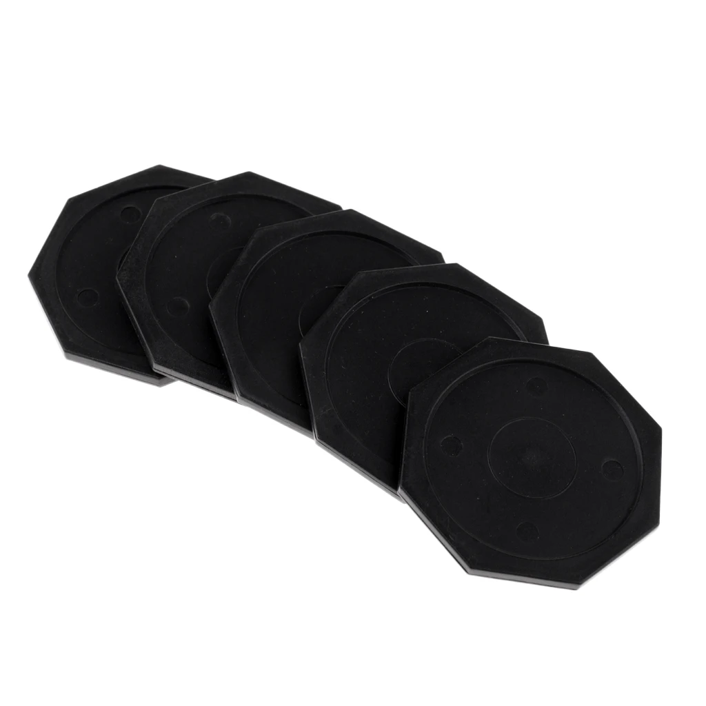 5pcs 63mm Black Air Hockey Octagon Pucks For Full Size Air Hockey Tables