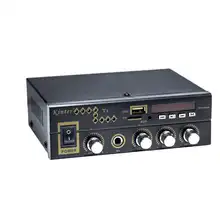 For Bluetooth T1 2 0CH Power Amplifier Audio With Microphone USB TF FM AUX Play Stereo Sound Control Bass Treble Volume