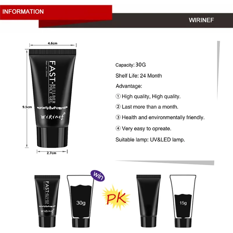 Горячая наращивание ногтей гель искусство ручка советы плесень набор строитель Макияж инструмент Мода для женщин CNT 66