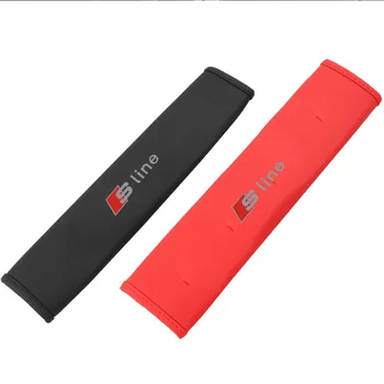 

2pcs For Audi a3 a4 a5 a6 s4 s5 s6 s7 c5 c6 b7 b8 b6 q3 q5 q7 8p 8v car seat belt protection cover pad car shoulder pad styling