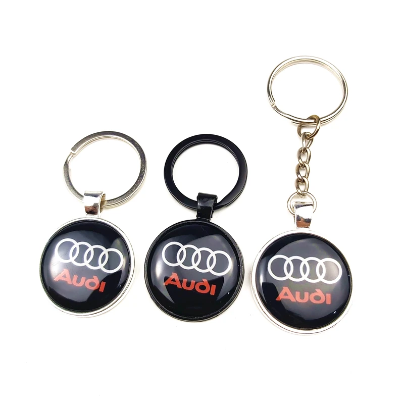 

1Pcs Car Logo Key Chain Sided Alloy Metal Keyring For audi a3 a4 a5 a6 a7 a8 Q3 Q4 Q5 Q6 Q7 b8 b6 c6 Keychain Accessories