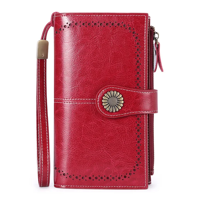 Fashion casual Women Leather Long Wallet Zipper Multifunction Large Capacity Purse multi-function card bag Female Money Clip