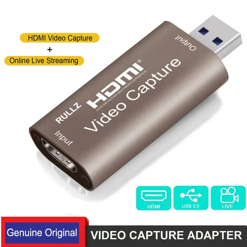 4K 60Hz HDMI Video Capture Card TV Loop 1080P 60FPS Game Recording Plate Live Streaming Box USB 2.0 3.0 Grabber for PS4 Camera