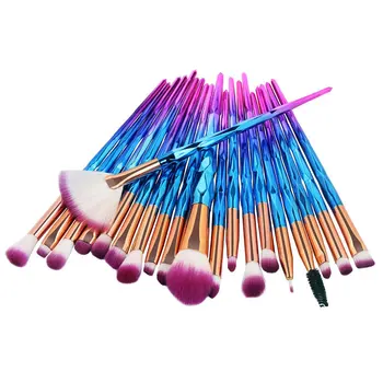 

Diamond Make up Brushes Universal Eyeshadow Brush Face Foundation Brush 20 PCS Powder Beauty Tool Make Up Tools