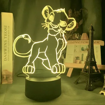 

Disney Nightlight Toys Dolls The Lion King Simba Original Figure 7 Color Changing Bedroom Decoration Toy For Kids Christmas Gift