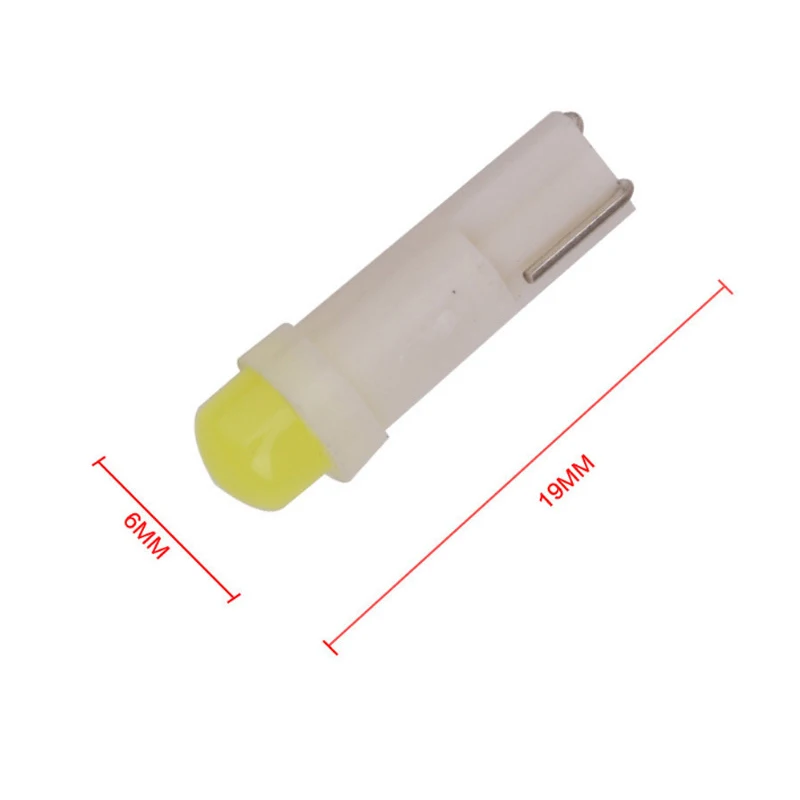 50 шт. светодиодный индикатор T5 1SMD COB приборная лампа приборная панель предупреждающий индикатор лампочка автомобильный интерьерный светильник Автомобильная капот лампочка пластиковый абажур