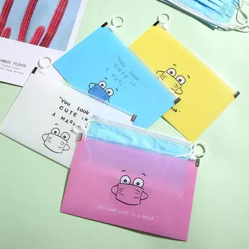 

Face Mask Storage Box Portable Moisture-Proof Dustproof Seal Cover Holder Clip Container Band-aid Bill Temporary Folder Case