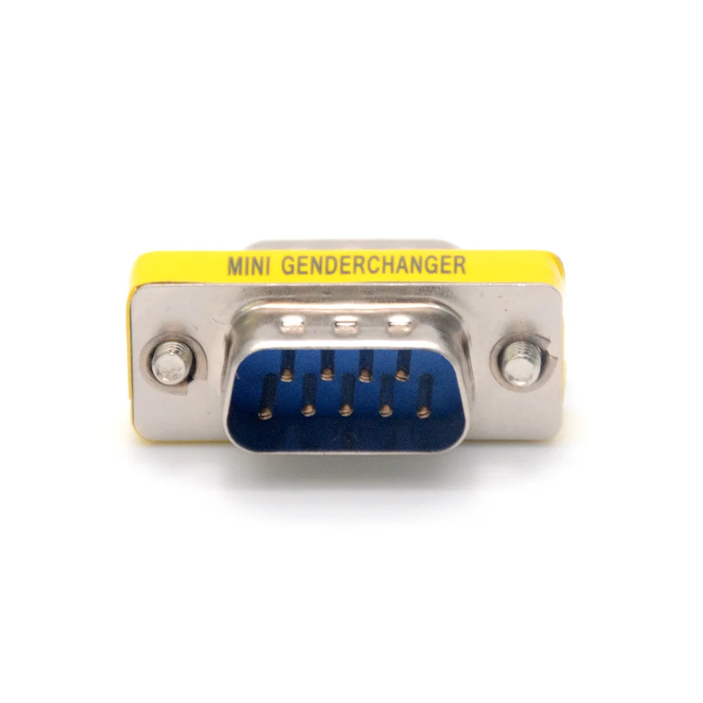 Переходник D-Sub DB9 9-контактный штекер-штекер преобразователь пола RS232 прямой DSC_7990