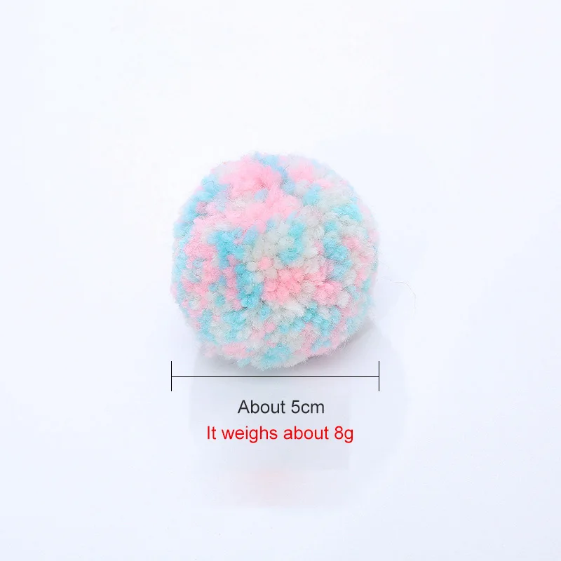 1Pc Pet Toy Plush Ball Cat Ball Toy Bouncy Ball Small Pet Interactive Toys Multi Color Choice Bayberry Ball Cat Throwing Toys