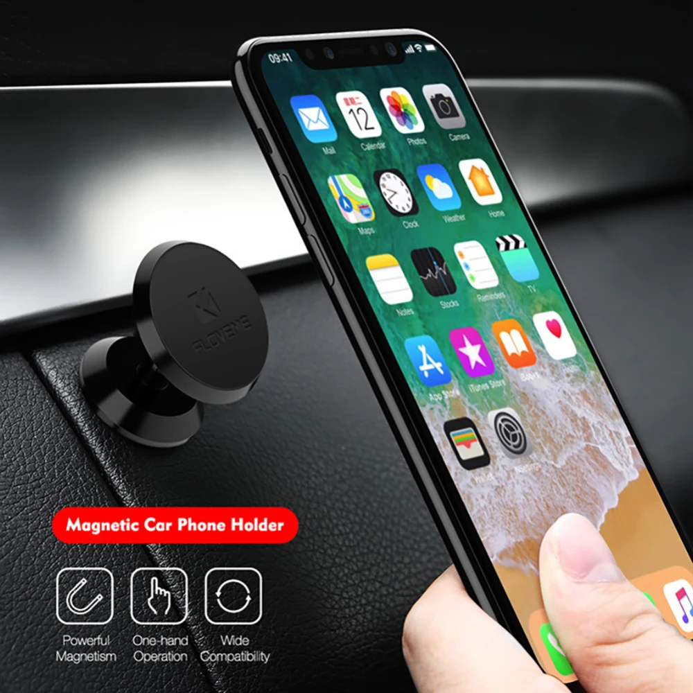 Magnetic Car Phone Holder For iPhone XS X Samsung Magnet Mount Car Holder For Phone in Car Cell Mobile Phone Holder Stand