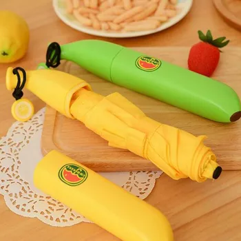 

Mini Banana Shape Umbrella Novel Folding Compact UV Sun Umbrella Rain Women Men Paraguas Parasol Waterproof Windproof Kids Girls