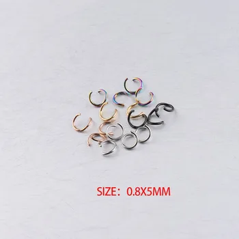 

Fnixtar Stainless Steel Open Jump Ring Components DIY Jewelry Making Supplies Opening Rings 0.8*5mm 1000pcs/lot