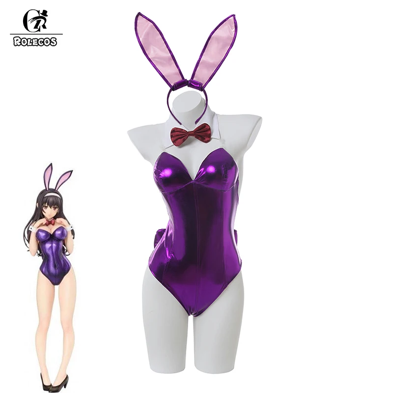 

Косплей-костюм ROLECOS с героями аниме Saenai Heroine no Sodatekata Utaha Kasumigaoka, сексуальный комбинезон, женский косплей-Костюм Кролика