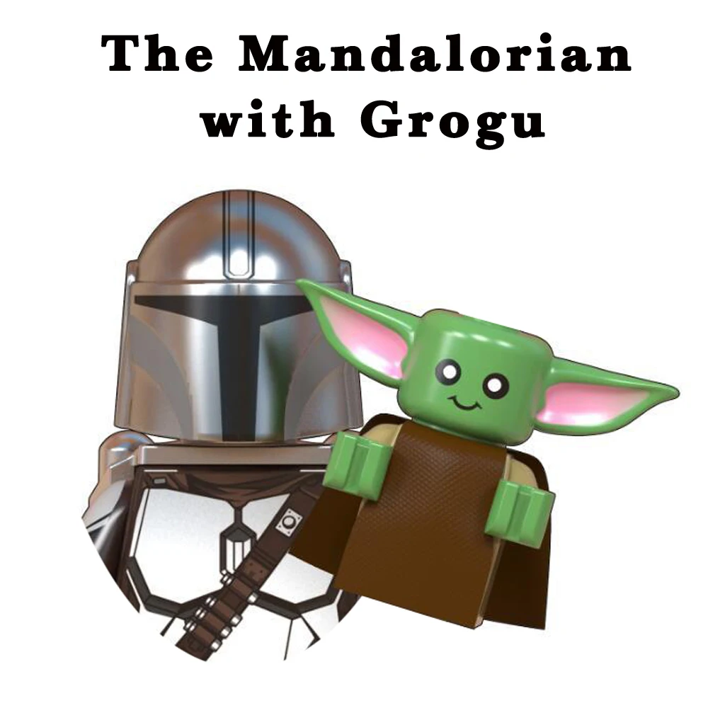DISNEY Din Djarin Mandalorian Building Blocks Jango Boba Fett Grogu Baby Yoda Paz Vizla Bo-Katan Sabine Wren Brick Figure Toy
