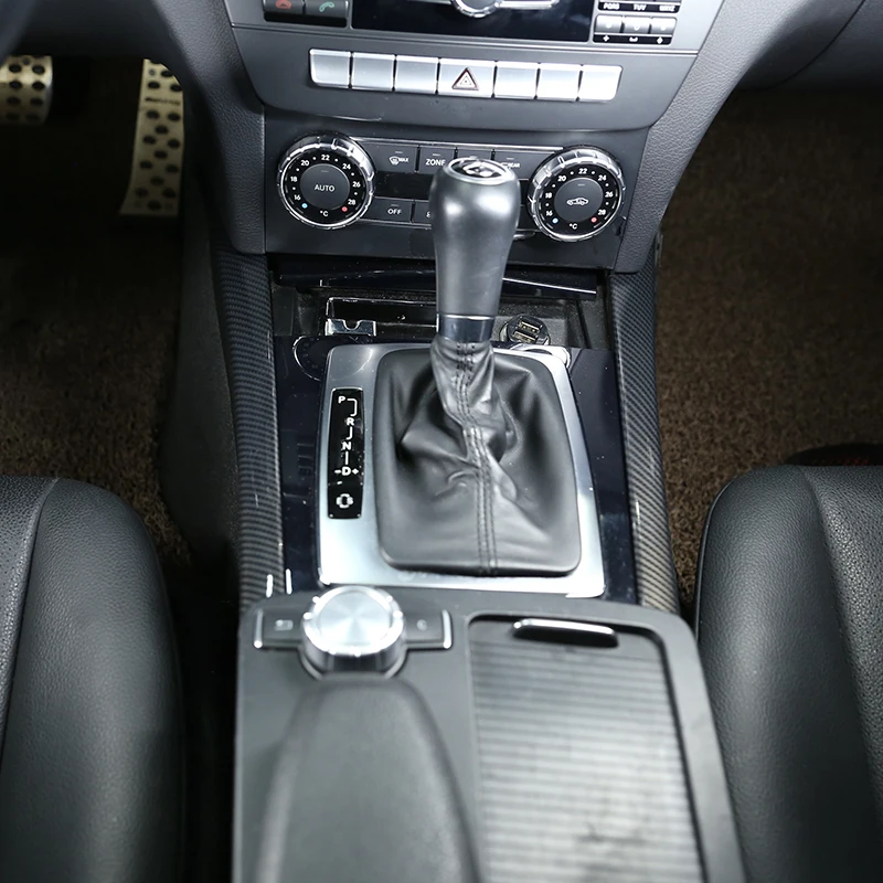 Carbon Fiber Car Interior Decoration Trim Stickers For Mercedes benz C Class W204 C180 C200 2007-2013 Accessories