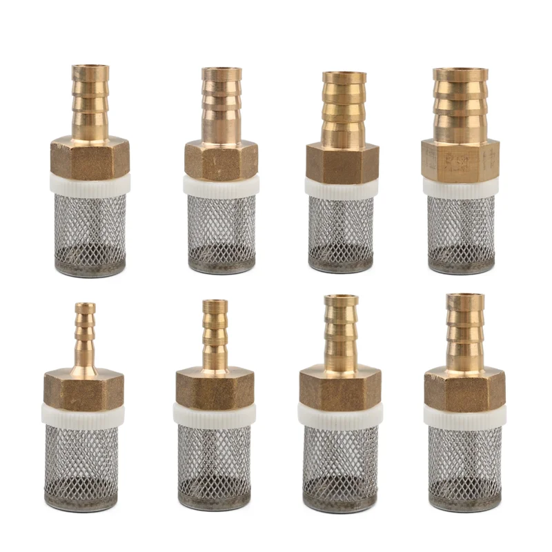 Hose Filter 1pc 6~19mm Car Wash Garden Irrigation Brass Strainer Sprayer Pump Filtering Net Stainless Steel Mesh