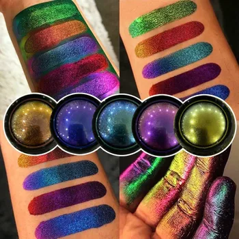 

Chameleon Glitter Eyeshadow Palette Chameleon Metallic Shiny Eye Shadow Pallete Powder Pigment Professional Eyes Makeup Cosmetic