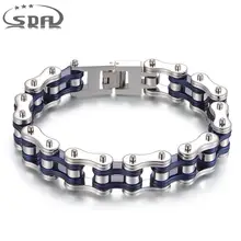 SDA мужской мотоциклетный браслет-цепочка из нержавеющей стали 316L, звено-цепочка, браслеты черного и серебристого цвета с высокой полировкой 7,5 дюймов 10 дюймов YM093
