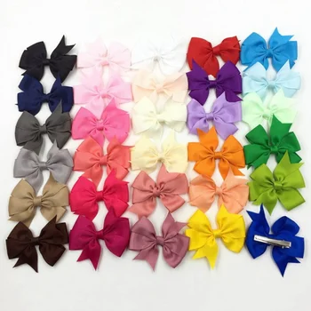 

20 Baby Tiara Ribbed Hairclip DIY Ribbon Bow Hairpin Hair Accessories - Random Colors