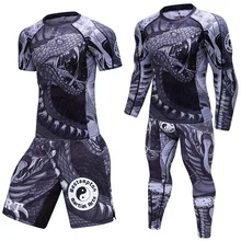 Bjj Gi T-Shirt Pants Jersey Shorts Rashguard Kickboxing-Sets Sport-Suits MMA Jiu Jitsu