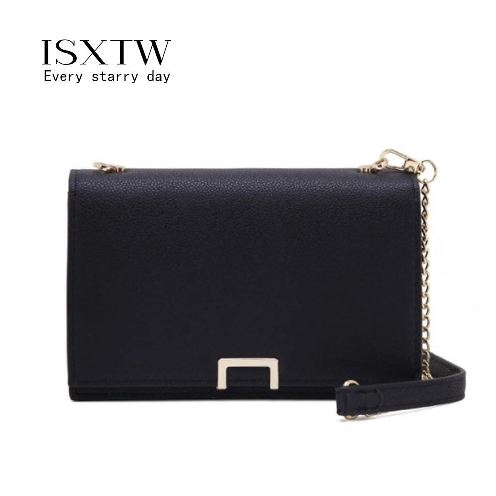 

ISXTW British Fashion Simple Small Square Bag Women Designer 2019 High-quality PU Leather Chain Mobile Phone Crossbody Bag/A58