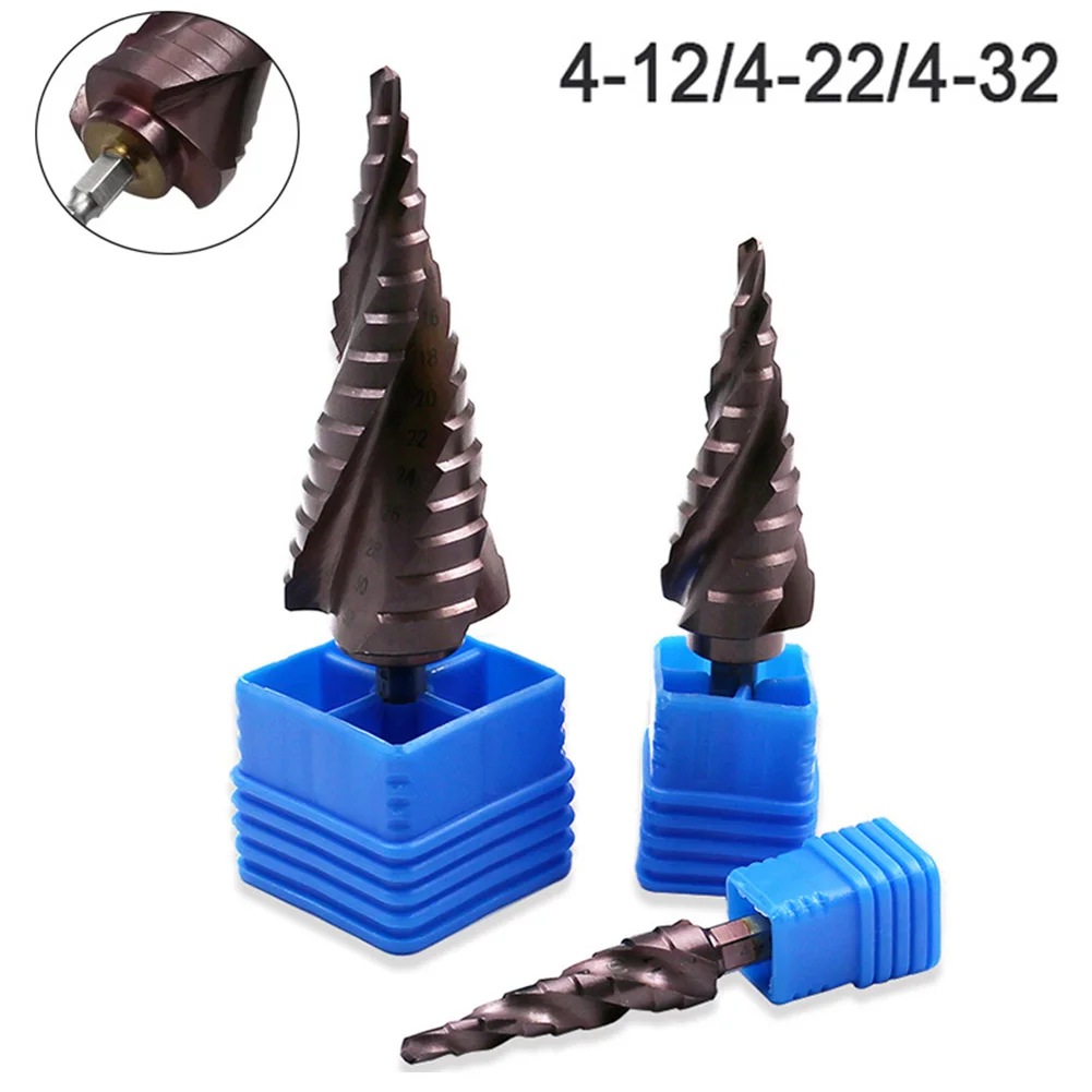 

Metric Mini Step Sharpening Tools Hole Cutter 4-12mm Drill Bit 4-32mm HSS Steel 4-22mm Universal Enlarge Cone Spiral Flute