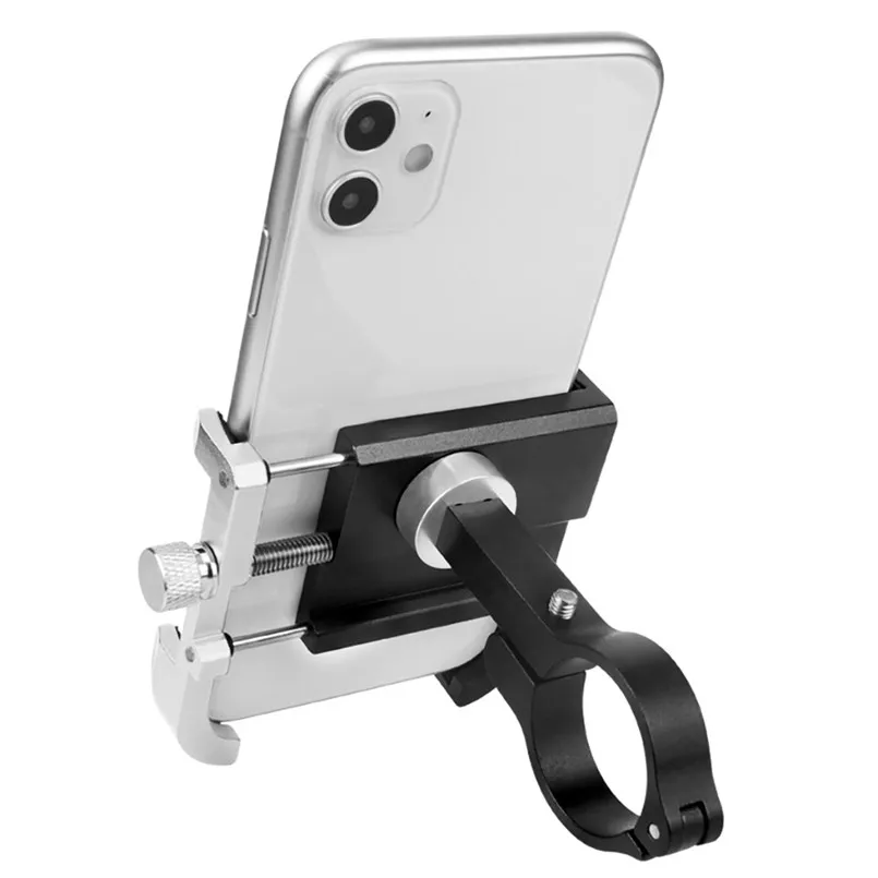 Bicycle Phone Mount Aluminum Bike Phone Holder Shockproof Fixing Bracket 8.5×8×5.5cm Bike Phone Holder 40DEC050204