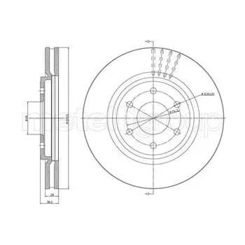 

Disc brake. Fr NI Navara, Pathfinder 05 TRUSTING DF1216