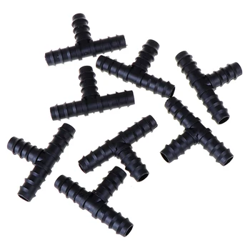 

8pcs 16mm Hose 3-way Connector 1/2" Garden Hose Tee Water Splitter Irrigation Connector Barbed Drip Irrigation Fittings