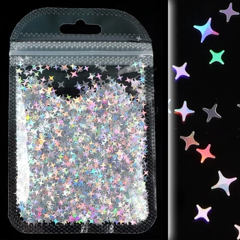 

1 Bag Holographic Ultrathin Star Nail Sequins For Nails Laser Colorful Acrylic Flakes Paillette Accessories DIY Art Decorations