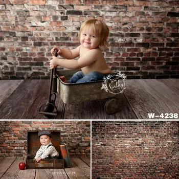 

HUAYI Retro Theme Photography Brick Wall Background Backdrop For Baby Birthday Party Photoshoot Prop Banners W-4238