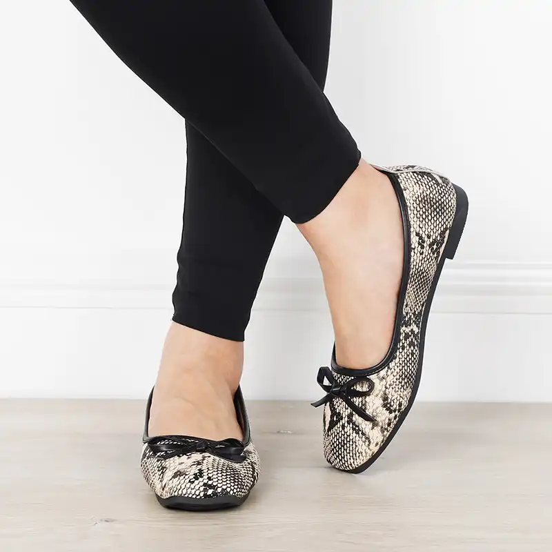 snakeskin flats