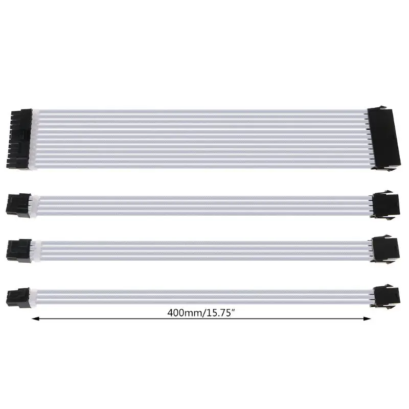 A-TX Basic Extension Cable Kit - 30cm/40cm Sleeved Wires for PC GPU CPU Power Supply, 24-PIN, 8-PIN, 6-PIN, 4+4PIN Connectors Description Image.This Product Can Be Found With The Tag Names Cable 24 pin extension sleeved, Pc sleeved cable extensions, Sleeved cable pc graphic, Sleeved extension cables gpu