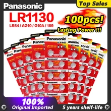 

100X100% Genuine wholesale PANASONIC G10 V10GA 389 Alkaline Button Cell Coin Battery LR54 189 AG10 L1131 SR1130 Free Shipping