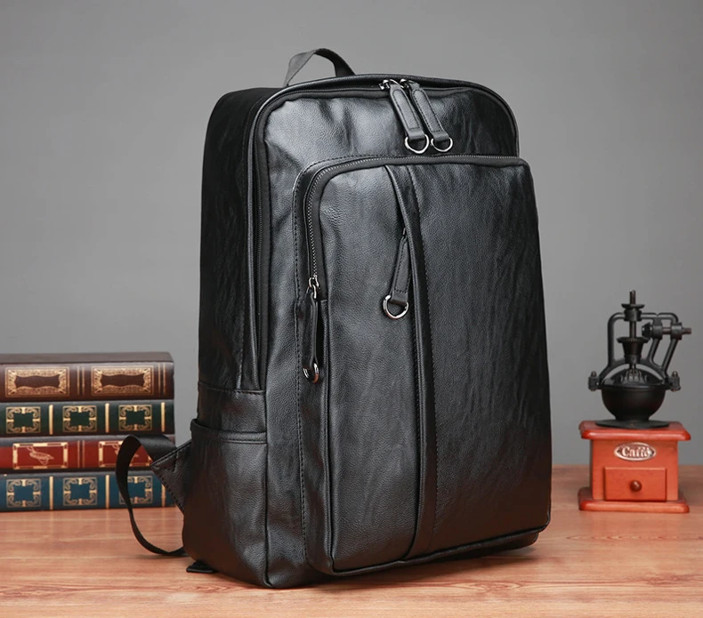 Рюкзаки для ноутбука, кожаный мужской рюкзак, 15,6 дюймов, рюкзак для ноутбука, сумка, водонепроницаемый, бизнес, путешествия, многофункциональный рюкзак для мужчин