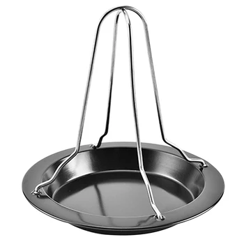 

Triangle Bracket BBQ Grill Chicken Roaster Stand Thicken Picnic Carbon Steel Tools Non-stick Stable Baking Outdoor Turkey