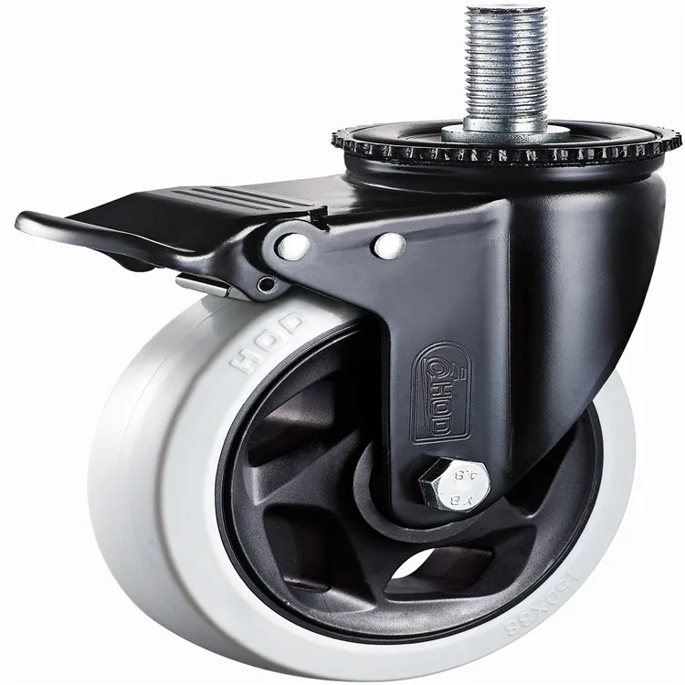 

Houde Truckle Universal Wheel Directional Wheel with Brake Bearing Industrial Pp Wheel Trolley Steering Wheel Wheels