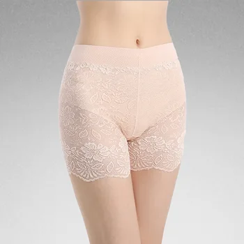 

Summer new ladies lace double safety pants anti-glare shorts female three-point boxers without wearing underwear