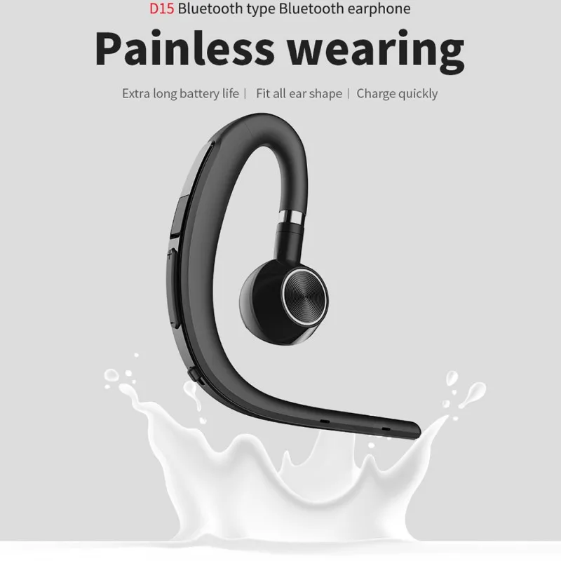 New Bluetooth Wireless Headset Lightweight Painless Comfortable Earphone HD Sound Wireless Earbuds With Mic 8Hours Play time