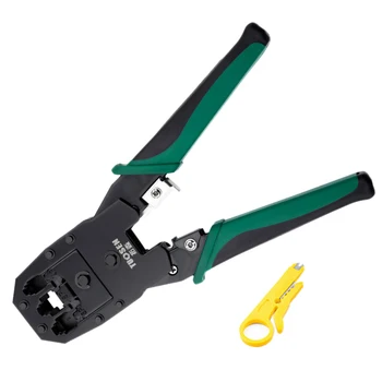 

GTBL TUOSEN High Carbon Steel Mesh Pliers Three Network Cable Crimping Tools Network Crimping Pliers 4P/6P/8P Manual Crimping